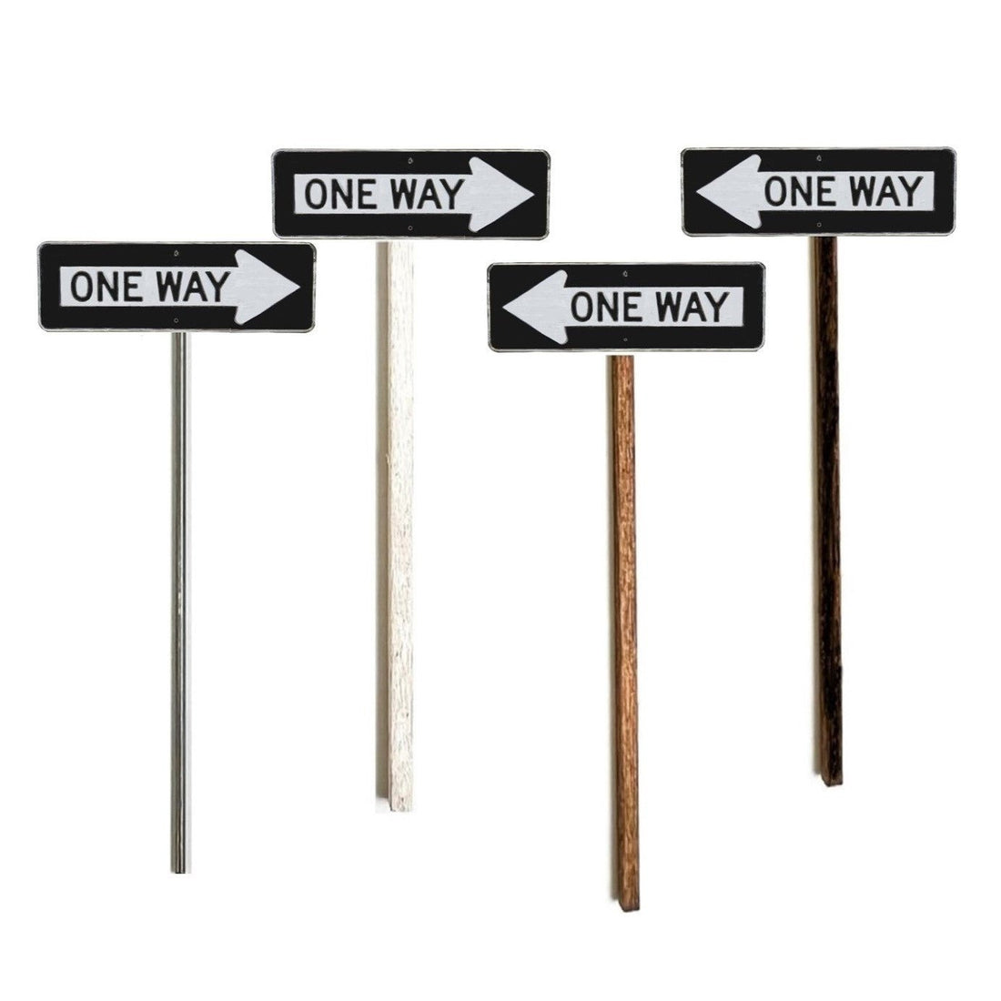 S Scale - Old Style One Way Sign - Single Sided - 2 Pack – Lineside ...